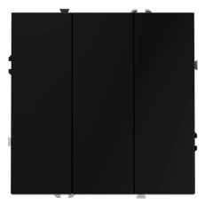 Изображение Выключатель встраиваемый VOLTUM S70 трехклавишный 10А (черный матовый)