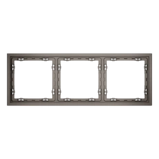 Изображение Рамка пластиковая VOLTUM S70 на 3 поста (капучино)